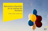 Barometrul afacerilor de tip startup din România...partea tinerilor români pentru domeniul antreprenoriatului au fost motive suficiente pentru a pune bazele primei cercetărirealizate