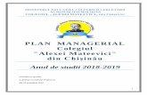 PLAN MANAGERIAL Colegiul Alexei Mateevicicpam.md/wp-content/uploads/2019/02/PLAN-MANAGERIAL-2018-2019-FINAL.pdf · I. Diagnosticul mediului intern și extern Mobilitatea în creștere