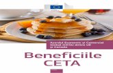 Acordul Economic și Comercial și Canada Beneficiile CETA · 2017-04-04 · fructe și legume proaspete și congelate, concentrate și sucuri – multe dintre acestea fiind produse