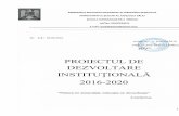 ARGUMENT Gimnaziala NR. 1 - Girbou.pdf · Proiectul de dezvoltare instituţională pentru perioada 2016-2020 s-a realizat plecând de la ... O.M.ED.C. nr. 4925/08.09.2005 cu privire