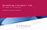 Briefing Fonduri UE - ganes.ro · Verificările Autorității de Audit de pe lângă Curtea de Conturi a României au relevant că instituții ale statului și beneficiari privați