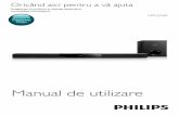 Manual de utilizare - Philipsfişierele audio sau muzica dvs. De ce aveţi nevoie? • Un player MP3. • Un cablu audio stereo de 3,5 mm. 1 Utilizând cablul audio stereo de 3,5 mm,