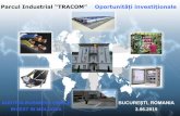 Parcul Industrial TRACOM Oportunități investiționale · Sisteme automate de control procese tehnologice. Republica Moldova, România,Georgia, Rusia… Echipamente Tehnologice •