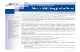 APEX Team International Noutăți legislative · modiﬁcarea și completarea OUG 28/1999 privind obligația operatorilor eco‐ nomici de a utiliza aparate de marcat electronice