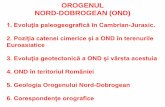 OROGENUL NORD-DOBROGEAN (OND)doru.juravle.com/cursuri/resurse/cursuri_2018-2019/gr/06... · 2019-12-01 · rezultând corpuri intruzive acide și curgeri bazice. (2) ... riftului