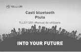 Casti bluetooth Pluto · design modern, functii multiple si compatibilitate ridicata – asigurandu-ti libertatea pentru a purta conversatii telefonice si a asculta muzica. Este o