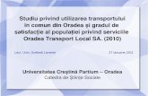Studiu privind utilizarea transportului în comun din ... · Utilizare transport public Abonamentul domină clar gama de titluri de transport utilizată de către pasageri. (56,8%