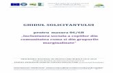 GHIDUL SOLICITANTULUI. gs_m06_6b.pdf · Ghidul Solicitantului - MASURA 06/6B – „Incluziunea sociala a copiilor din comunitatea roma si din grupurile marginalizate” Informațiile