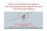 Centrul de expertiza pentru boli cardiovasculare …...Centrul de expertiza pentru boli cardiovasculare genetice rare - 1 an de la acreditare - Conf.dr. Ruxandra JURCUT Coordonator