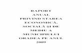 RAPORT ANUAL PRIVIND STAREA ECONOMICĂ, SOCIALĂ ŞI DE … primar/Raport final 2009.pdf · Capitolul I – ADMINISTRAłIA PUBLICĂ LOCALĂ Capitolul II – FINANłE PUBLICE LOCALE