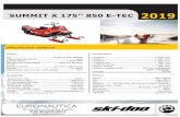 2019 Summit X 175 850 E-TEC Red'-850-E-TEC.pdf · Motor Tip.....Rotax E-TEC eRAVE Capacitate cilindrica.....849 Turatie motor..... 7.900 RPM