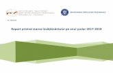 Raport privind starea învățământului pe anul şcolar 2017-2018 · Analiza instituţională: Analiza SWOT Puncte tari Puncte slabe Diverse proiecte în care elevii şi profesorii