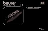 RO FT 70 · 2017-10-25 · • Termometrul FT70 este conceput pentru corpul omenesc pentru măsurarea în locul indicat în instrucţiunile de utilizare. • Aparatul poate fi utilizat