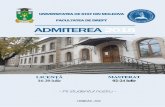 $'0,7(5($ - Facultatea de Drept a Universității de Stat ...drept.usm.md/public/files/pliant-admitere-drept-20182136725a04.pdfUniversitatea de Stat din Moldova Facultatea de Drept