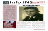 Info INS · Comarnescu și mergând până la Ovidiu Bârlea, Ion Apostol, Niculae Economu, Anton Rațiu, Lucia Apolzan, în care este prezentată personalitatea lui Anton Golopenția.
