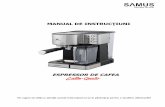 ESPRESSOR DE CAFEA Latte-Gusto - SAMUS · 1. Înainte de a utiliza aparatul verificați dacă voltajul prizei de perete corespunde cu voltajul de pe plăcuța de caracteristici a