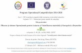 Program Operational Competitivitate 2014-2020proved.ro/files/Prezentare proiect PROVED_Manifestare stiintifica_27.02.2017.pdf• in prezent, in Romania nu exista instalatii pentru