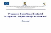 Rezumat - ADRSE...de alta parte priorităţii a doua a Cadrului Naţional Strategic de Referinţă (CNSR), respectiv „Creşterea competitivităţii economice pe termen lung”, contribuind