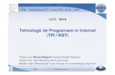 Tehnologii de Programare in Internet TPI / RSTdiscipline.elcom.pub.ro/tpi/Curs_TPI_21_v02.pdf · Tipuri de date in Java Tipul de date este o descriere abstracta a unui grup de entitati