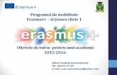 Programul de mobilitate Erasmus+usm.md/wp-content/uploads/2011/01/erasmus-prezentare... · 2015-09-29 · Dosarul de candidatură Studenți (B, M, D) Formularul de aplicare CV Europass