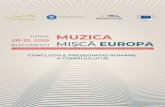 IUNIE MUZICA 20-21, 2019 BUCUREȘTI MIȘCĂ …...contribui la o mai bună promovare transfrontalieră a repertoriului european. LICENȚIEREA MUZICII Actorii-cheie din sectorul muzicii