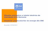 Situatia energetica a retelei electrice de distributie … Distributie...Lungime linii noi: LEA - 45 km SRE - Putere aprobata cu solutii de racordare in RED (ATR cu si fara CR) 1011