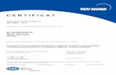 140984 SC AZOMURES SA-QM-ro-new · Certificare initiala2014 Organismul de certificare prin TÜV NORD CERT GmbH Aceasta certificare a fost realizata in conformitate cu procedurile