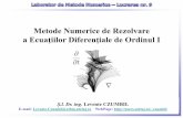 Metode Numerice de Rezolvare a Ecuaţiilor Diferenţiale de ...users.utcluj.ro/~czumbil/documents/mn-cluj/MN_Cluj_Lab09_Prezentare.pdf · Se considerăun circuit format dintr-un rezistor