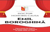 DOCTOR HONORIS CAUSA EMIL BOROGHINĂ · 2018-05-11 · mance of ”Ubu Rex with Scenes from Macbeth” was awarded the Critics’ Prize, and the Excellen-cy Award of the Hamada Foun-dation.