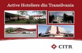 Active Hoteliere din Transilvania • Activul dispune de un număr de 56 camere din care 45 în regim double cu paturi twin sau matrimoniale, 4 camere single, un apartament Royal și