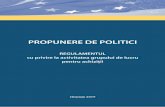 PROPUNERE DE POLITICI - Viitorulviitorul.org/files/library/Propuneri Regulament...nu permite participarea în procesul de achiziție a oricărui cetățean, care de facto și de iure