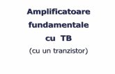 Amplificatoare fundamentale cu TB · 2019-10-24 · E =2.5K , = 100. a) Care este schema echivalenta in cc? b) Care este PSF? c) Ce valori au parametrii de semnal mic ai tranzistorului?