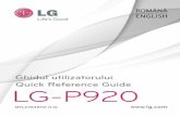 Ghidul utilizatorului Quick Reference Guide LG-P920gscs-b2c.lge.com/downloadFile?fileId=KROWM000508448.pdf · utilizare. Nerespectarea acestor instrucţiuni de utilizare poate fi