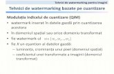 Tehnici de watermarking bazate pe cuantizarecomm.pub.ro/preda/scm/cursuri/SCM_C3.pdfTehnici de watermarkingpentru imagini Modulația indicelui de cuantizare (QIM) Extragere watermark