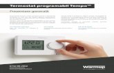 Termostat programabil Tempo™ - WarmupTempo™ este un termostat programabil cu doi senzori (pardoseală și ambiental ), care pot pune sistemul dvs., de încălzire în pardoseală,