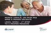 Munca legală, un priM pas spre o pensie decentă legal work ... lucratorilor... · stabilirea și plata pensiilor în sistemul public de pensii din românia, atribuții ce revin