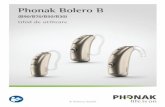 Phonak Bolero B...Tehnicianul acustician audioprotezist: I Dacă nu este bifată nicio casetă şi nu cunoaşteţi modelul aparatului dumneavoastră auditiv, consultaţi tehnicianul