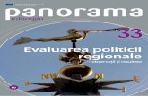Primăvară 2010 Evaluarea politicii regionale · 2015-03-09 · panorama 33 3 EDITORIAL Evaluarea politicii devine o temă tot mai importantă pentru politica de coeziune. De aceea