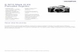Pancake Argintiu E‑M10 Mark III Kit · 2019-11-22 · Sistem de expunere Moduri Program automat Prioritate deschidere diafragmă Prioritate obturator Manual Bulb Timp i-Auto Moduri