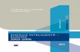 ENERGIE INTELIGENTĂ EUROPA 2003 2006 RO · Programul EIE pentru perioada 2003-2006 a avut un buget de 250 de milioane de euro. Această sumă a fost utilizată pentru susţine-rea