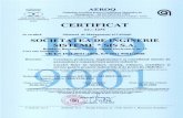  · SR EN ISO'CEI 170212011 CERTIFICAT DE ACREDTARE SM 003 Se certificä AEROQ Organism Acreditat pentru Certificarea Sistemelor de Management - SR EN ISO/CEI 17021 Membru Asociat