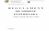 R E G U L A M E N T DE ORDINE INTERIOARAliceulsimionstolnicu.ro/wp-content/uploads/2018/03/REGU... · 2019-11-14 · Regulamentul de ordine interioară nu intră în contradicţie