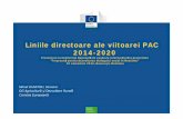 Liniile directoare ale viitoarei PAC 2014-2020 Dumitru - PAC... · Liniile directoare ale viitoarei PAC 2014-2020 Prezentare la Conferința Naționalăde evaluare intermediarăa proiectului
