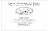 New Europe College Yearbook 1997-1998 · 2016-03-11 · contemporary thought, but only for the general idea of trying to understand the take on irony in a post-totalitarian society;