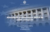 Abordarea problematicii SEPA de către companii · Migrarea la codurile IBAN . ş. i BIC. Obiective de realizat: Stabilirea modalităţii de obţinere a codurilor IBAN şi BIC ale
