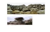 Paisaje calizo. El torcal de Antequera. · morfologías y paisajes peculiares. Es por tanto un tipo de modelado condicionado por la presencia de un tipo determinado de roca, la caliza,