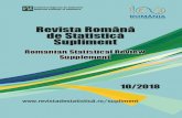 Romanian Statistical Review Supplement nr. 10 / 2018 · revista română de statistică supliment nr. 10 / 2018 sumar / contents 10/2018 revista romÂnĂ de statisticĂ supliment