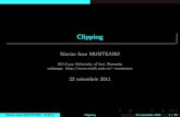 Clipping - Facultatea De Matematica Iasimunteanu/cursuri/Curs_08_an3.pdf · Clipping este una dintre cele mai importante probleme ^ n Computer Graphics ˘si ideea de baz a este scrierea