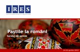 Sondaj de opinie - WordPress.com · Paștile la români Credeți că în România lucrurile merg într-o direcție bună sau într-o direcție greșită?15% 77% 6% 2% 15% 80% 4% 1%