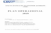 PLAN OPERAŢIONAL - UMFSTPrezentul Plan operaţional este elaborat pe baza unei analize a punctelor tari, vulnerabilităţilor, oportunităţilor şi a ameninţărilor existente în